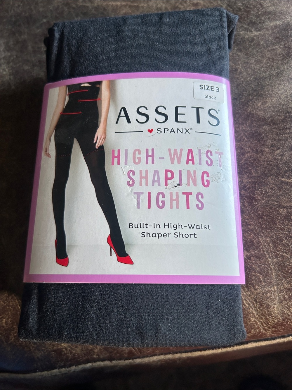 Assets By Spanx Black High-Waist Shaping Tights